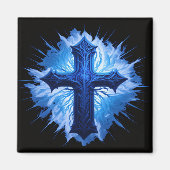 黒素晴らし色のクリスチャン・クロス | マグネット (正面)