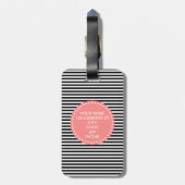 黒素晴らし色ストライプCoral Monogram ラゲッジタグ (裏面縦)
