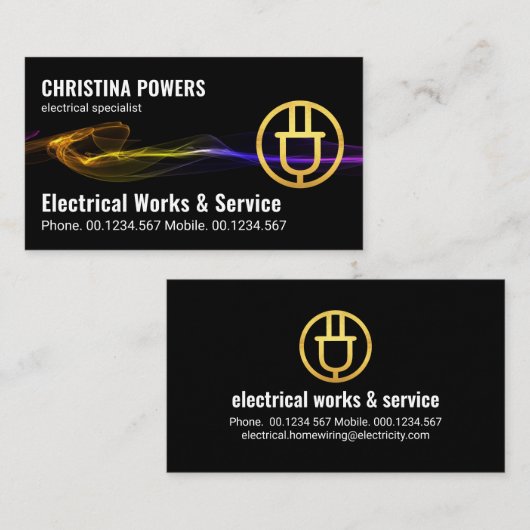 黒素晴らし電波 名刺 (正面/裏面)