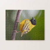 黒素晴らし頭の機織り鳥 ジグソーパズル (横)