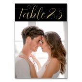 黒素朴いチョーク結婚ボードの写真 テーブルナンバー (裏面)