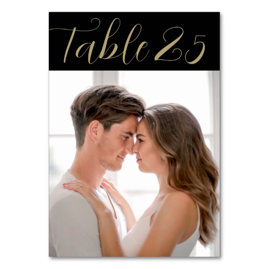 黒素朴いチョーク結婚ボードの写真 テーブルナンバー (正面)