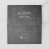 黒素朴い黒板結婚背景 プレイスカード (外部開封)