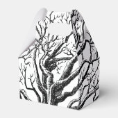 黒素朴と白の抽象芸術ツリーの枝 フェイバーボックス (正面サイド)