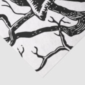 黒素朴と白の抽象芸術ツリーの枝 薄葉紙 (詳細)