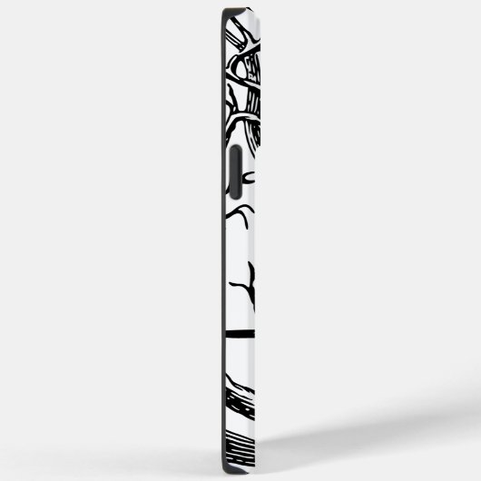 黒素朴と白の抽象芸術ツリーの枝 Case-Mate iPhoneケース (裏面 / 右)