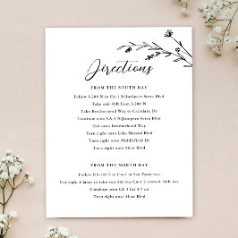 黒素朴と白の野結婚花囲い 招待状