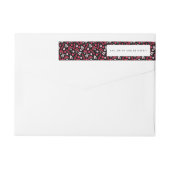 黒素朴と赤のクリスマスパターン ラップアラウンドラベル (裏面)