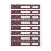 黒素朴と赤のクリスマスパターン ラップアラウンドラベル (シート)