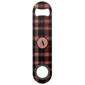 黒素朴と赤の格子模様 スピード栓抜き (裏面)