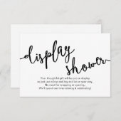 黒素朴スクリップ表示シャワー エンクロージャーカード (正面/裏面)