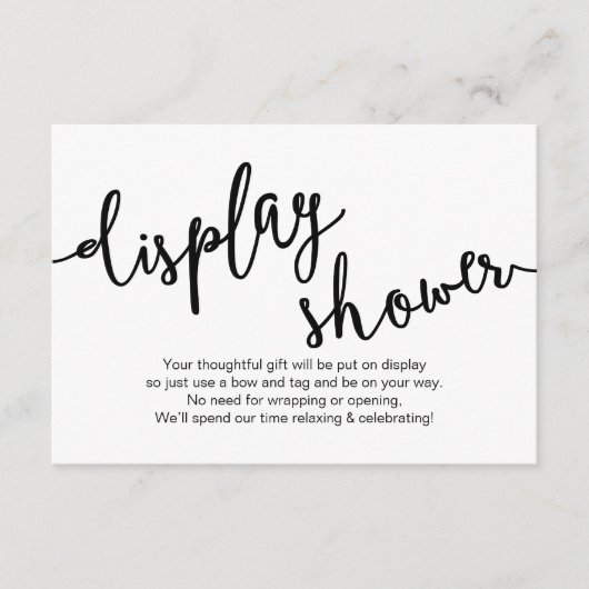 黒素朴スクリップ表示シャワー エンクロージャーカード (正面)