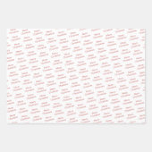 黒素朴トナカイと白黒タータンチェック ラッピングペーパーシート (正面3)