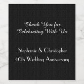 黒素朴フェイク周回記念パーティー ワインラベル (シングルラベル)