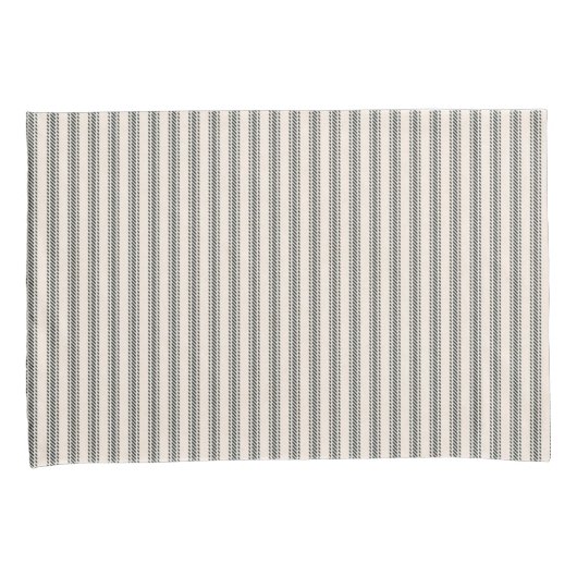 黒素朴フランスのストライプのくそ枕ケース 枕カバー (正面右)