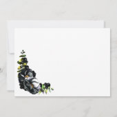 黒素朴フローラ結婚式の日付を保存 セーブザデート (裏面)