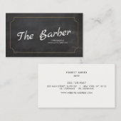 黒素朴ヴィンテージ手書きスクリプトタイポグラフィ 名刺 (正面/裏面)