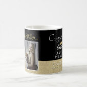 黒素朴人卒業生2写真卒業 コーヒーマグカップ (中央)