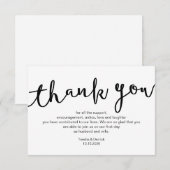 黒素朴字の結婚ありがとう エンクロージャーカード (正面/裏面)