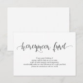 黒素朴書体結婚ハネムーン基金の願い エンクロージャーカード (正面/裏面)