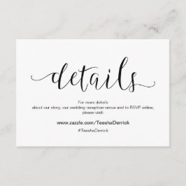 黒素朴書体，結婚の詳細, RSVP エンクロージャーカード