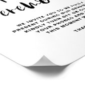 黒素朴書抜き式 ポスター (角)