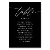 黒素朴書結婚座図 テーブルナンバー (裏面)