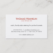 黒素朴木目に赤いスタンプ付きロゴII 名刺 (裏面)