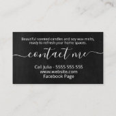 黒素朴板大豆蝋燭 名刺 (裏面)