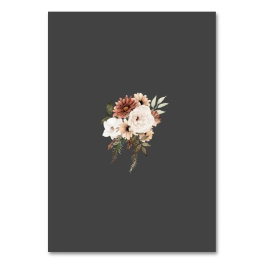 黒素朴桃フローラの結婚テーブル番号 テーブルナンバー (裏面)