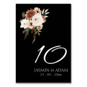 黒素朴桃フローラの結婚テーブル番号 テーブルナンバー (正面)