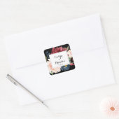 黒素朴植物学結婚封筒用シール スクエアシール (封筒)