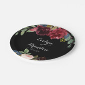 黒素朴植物性結婚ケーキ ペーパープレート (アングル)