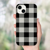 黒素朴水牛チェック iPhoneケース