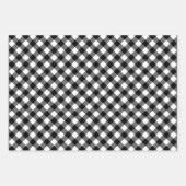 黒素朴水牛プレイドスノーフレークモノグラム ラッピングペーパーシート (正面2)