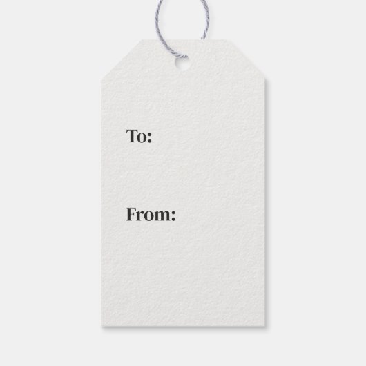 黒素朴白の格子模様モノグラム ギフトタグ (裏面)