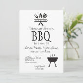 黒素朴白の格子縞リハーサルディナー 招待状 (スタンド正面)