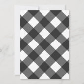 黒素朴白バッファローチェック誕生日パーティー 招待状 (裏面)