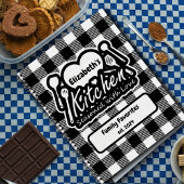 黒素朴白バッファロープレイドカスタムキッチン ノートブック