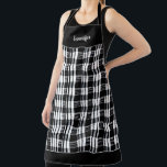 黒素朴白バッファローplaid personal エプロン<br><div class="desc">黒素朴と白のバッファローは個人的なエプロンをplaid。パーソナライズする独自の名前を追加。</div>