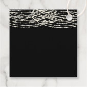 黒素朴白バラのストリングラ結婚イト フェイバータグ (裏面)