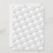 黒素朴白葉秋ブライダルシャワー 招待状 (裏面)