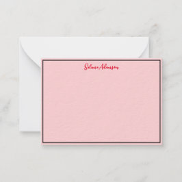 黒素朴縁ど・赤バッファローのプレイド名 ノートカード