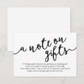 黒素朴脚本、贈り物のメモ エンクロージャーカード (正面/裏面)