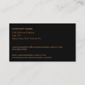 黒素朴色と茶色のレザーイメージマンリー 名刺 (裏面)