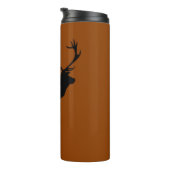 黒素朴色のエルク精霊の動物のシルエット タンブラー (回転右)