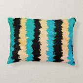 黒素朴色の黄色のストライプ アクセントクッション (裏面)