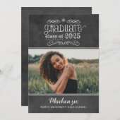 黒素朴色板2025大学院写真パーティー 招待状 (正面/裏面)