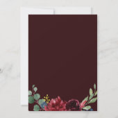 黒素朴色植物花嫁ブルッチシャワー 招待状 (裏面)