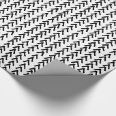 黒素朴部模様包み紙 ラッピングペーパー (角)